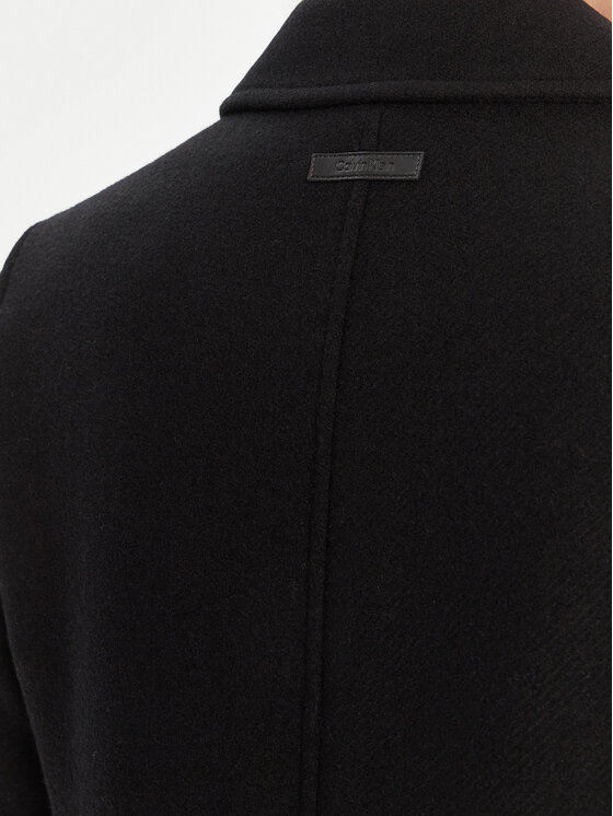 Calvin Klein Calvin Klein Vuneni kaput LV044D558G Crna Slim Fit