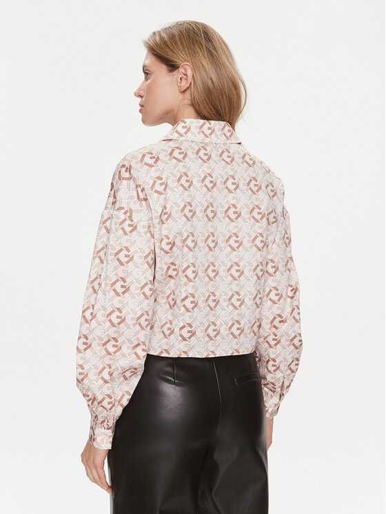 Guess Guess Marškiniai Dea W4RH59 WE2Q0 Smėlio Relaxed Fit