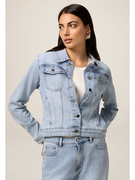 Oltre Oltre Giacca di transizione R598R002245N004 Turchese Boxy Fit