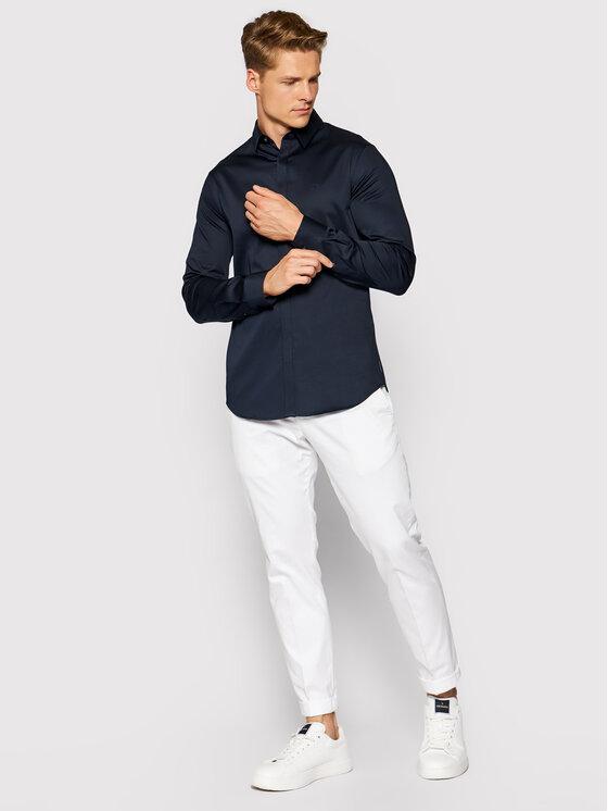 Armani Exchange Armani Exchange Camicia 8NZCBD ZN10Z 1510 Blu scuro Slim Fit