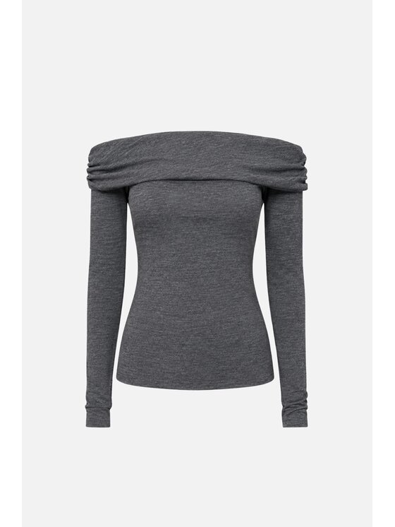 PINKO PINKO Bluzka Morellino Szary Fitted Fit