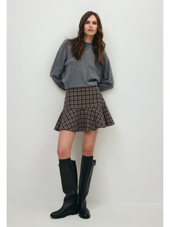 BIZUU BIZUU Spódnica mini KASSIE A-LINE MINI SKIRT Brązowy Standard Fit