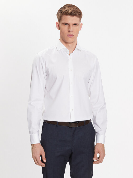 Boss Košulja 50480101 Bijela Slim Fit