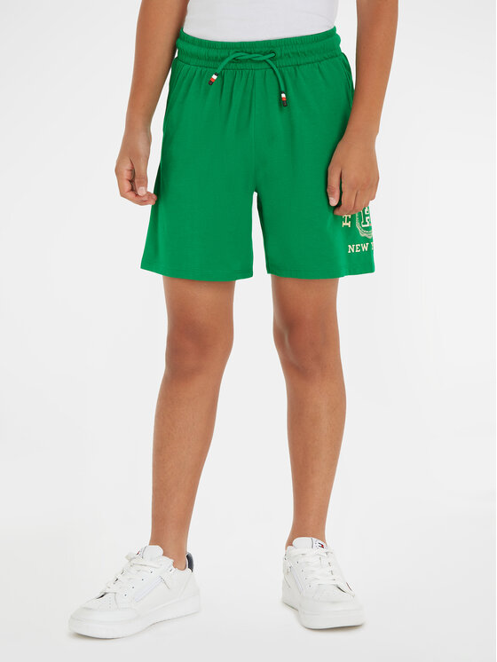 Gyerek Sport rövidnadrág Tommy Hilfiger, Méret: 6Y, Zöld, Monogram Wreath KB0KB09002 M