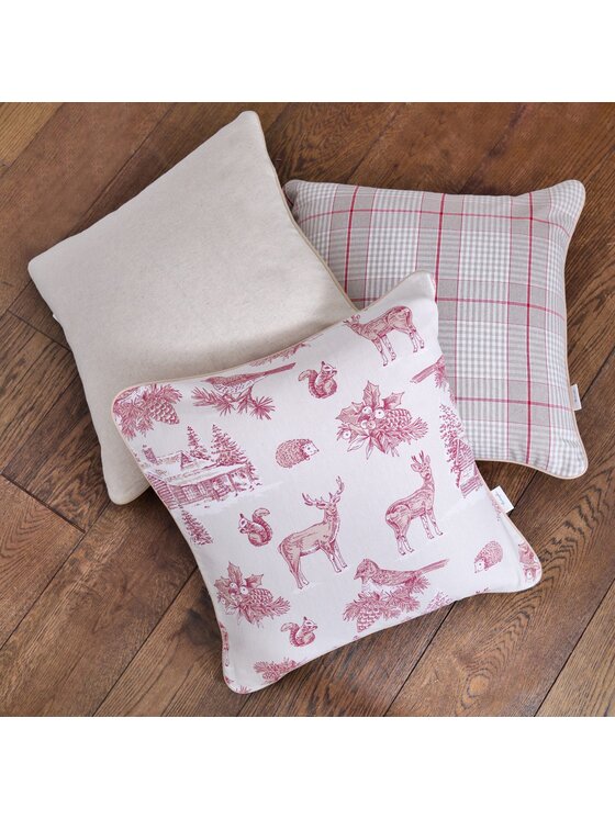 Roseberry Home Roseberry Home Poszewka dekoracyjna Toile de Jouy Red Forest Czerwony
