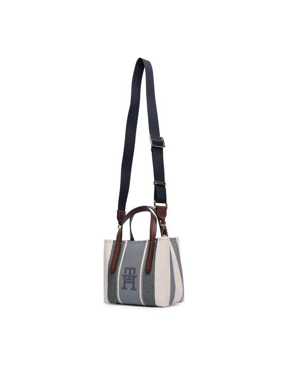 Tommy Hilfiger Tommy Hilfiger Torbica Th City Mini Satchel Jacquard AW0AW18732 Plava