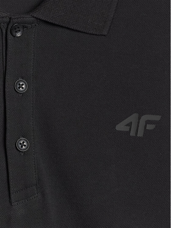 4F 4F Polo NOS Czarny Regular Fit