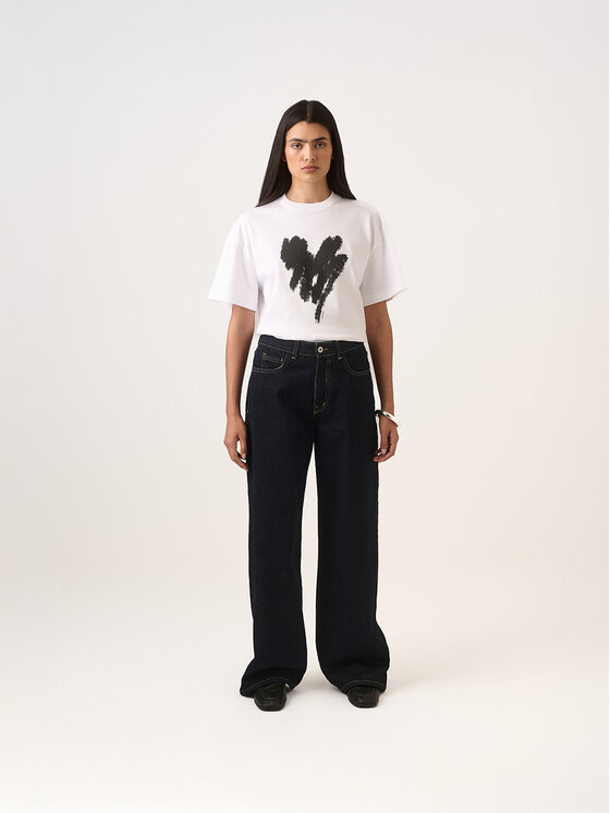 La Mania La Mania Bluzka SANDER Biały Classic Fit