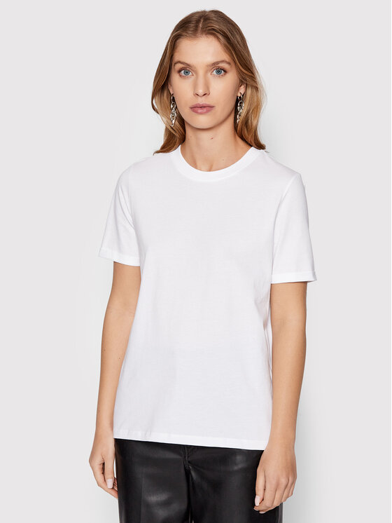 Pieces Pieces Marškinėliai Ria 17086970 Balta Regular Fit
