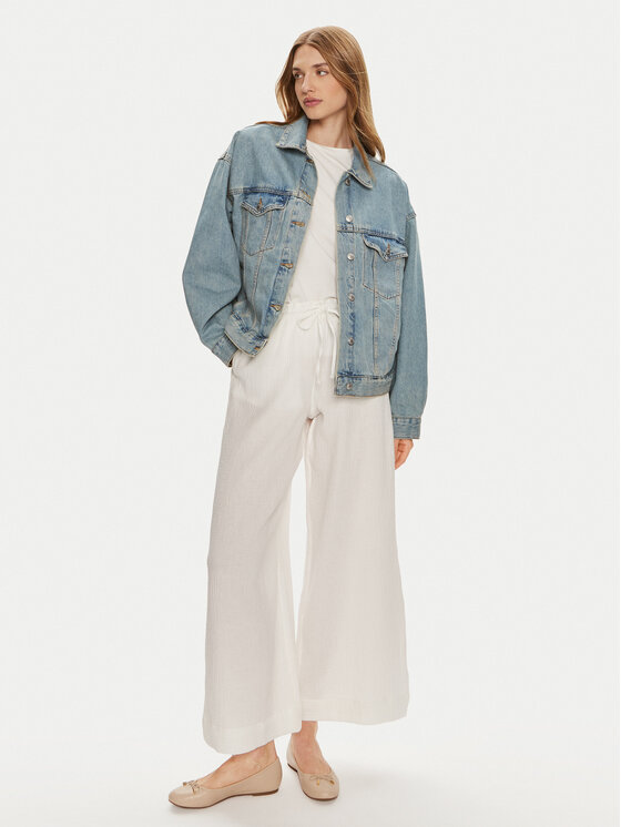 Gina Tricot Gina Tricot Kurtka jeansowa 22124 Niebieski Loose Fit