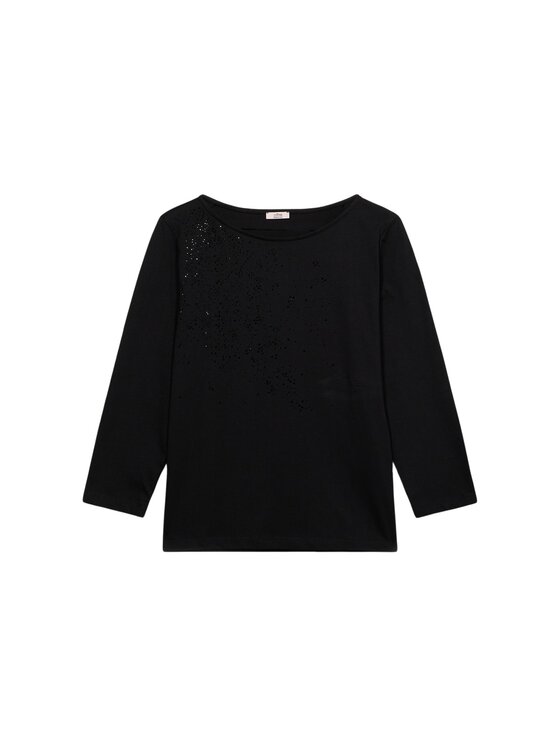 Oltre Oltre T-shirt G056J004605N033 Nero Regular Fit