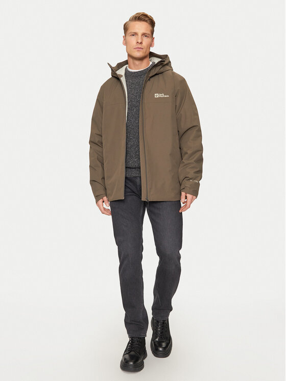 Jack Wolfskin Jack Wolfskin Дощовик Wisper Ins A61870 Коричневий Regular Fit