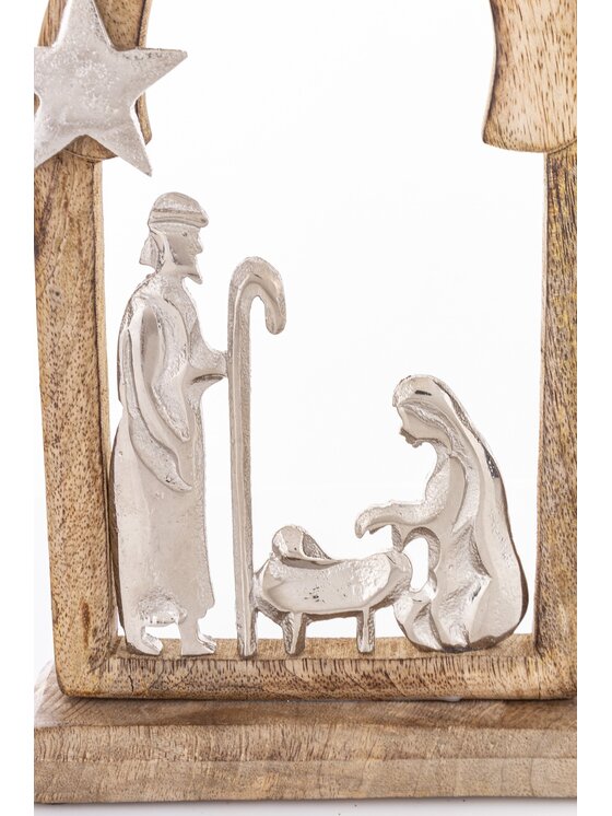 MIAhome MIAhome Figurka świąteczna SZOPKA BOŻONARODZENIOWA-2 Brązowy