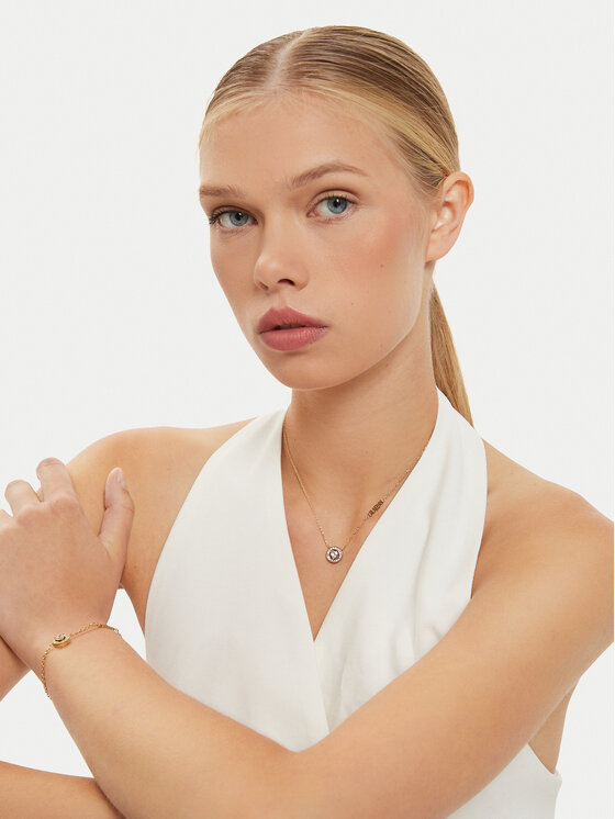 Guess Guess Naszyjnik JUBN04 667JW Złoty