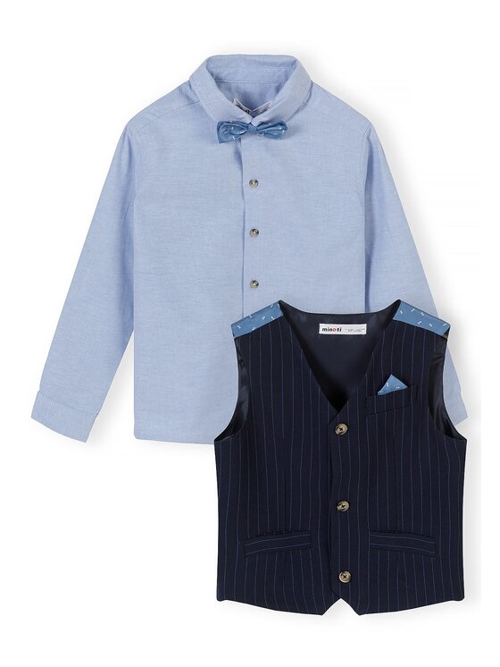 minoti minoti Komplet dziecięcy 33FORMAL200 Niebieski jasny Regular Fit