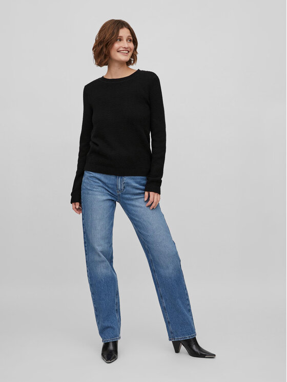 Vila Vila Pullover Dalo 14082767 Schwarz Regular Fit