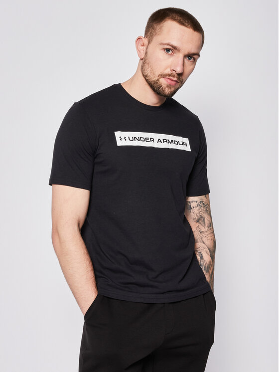 Under Armour T Shirt Bar Originators Of Performance Short Sleeve 1352045 Schwarz Loose Fit Modivo
