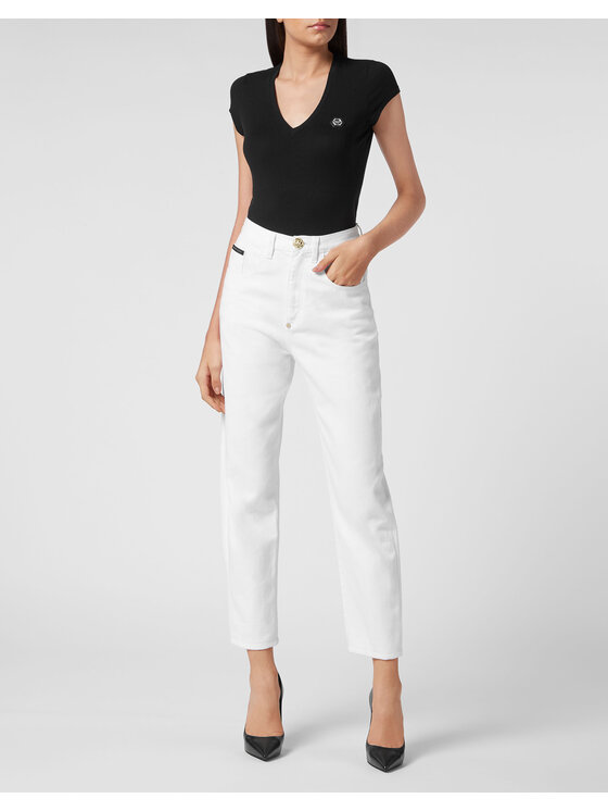 PHILIPP PLEIN PHILIPP PLEIN Jeansy 6327 Bílá