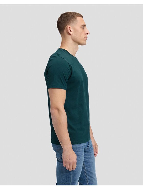 Lee Lee T-Shirt SS PATCH LOGO TEE Zielony Regular Fit