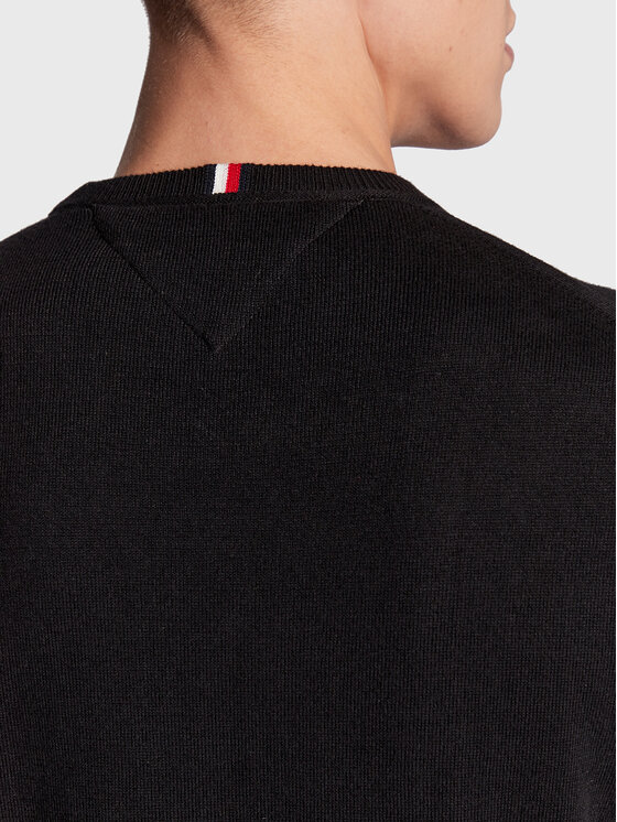 Tommy Hilfiger Tommy Hilfiger Пуловер Pima MW0MW28046 Черен Regular Fit