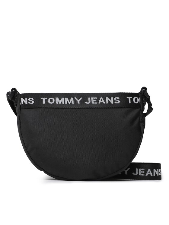 Geantă Tommy Jeans Tjw Essential Moon Bag AW0AW15146 Negru