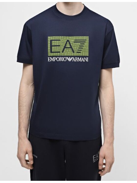 EA7 Emporio Armani EA7 Emporio Armani Tričko 3DPT40 PJFBZ 1554 Tmavomodrá Regular Fit