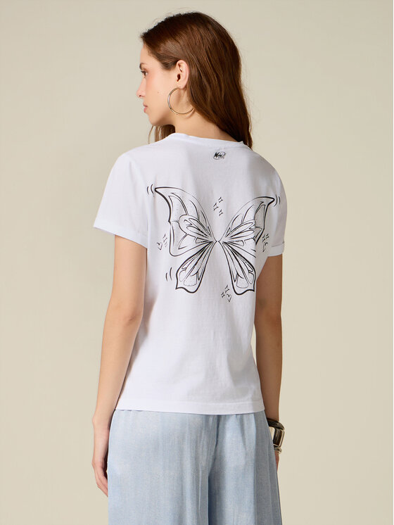Oltre Oltre T-shirt G04AJ004815N011 Bianco Regular Fit