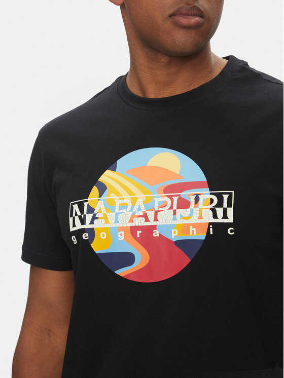 Napapijri Napapijri Футболка S-Valdor NP0A4IE6 Чорний Regular Fit
