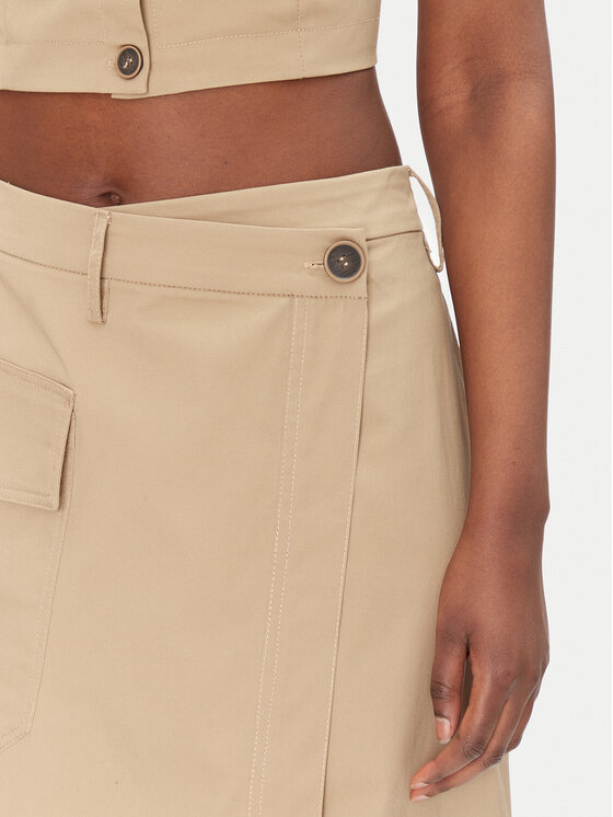 ACCESS FASHION ACCESS FASHION Midi sukně 53-6037-502 Béžová Regular Fit