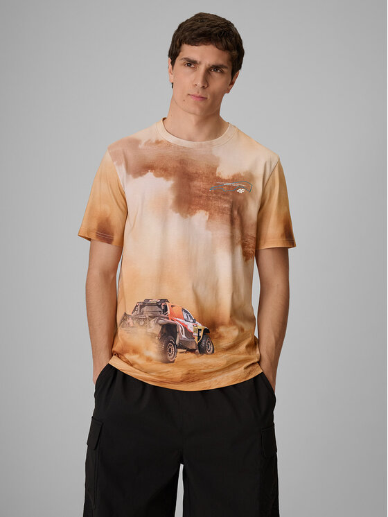 4F 4F T-Shirt LIMITLESS DESERT Beżowy Regular Fit