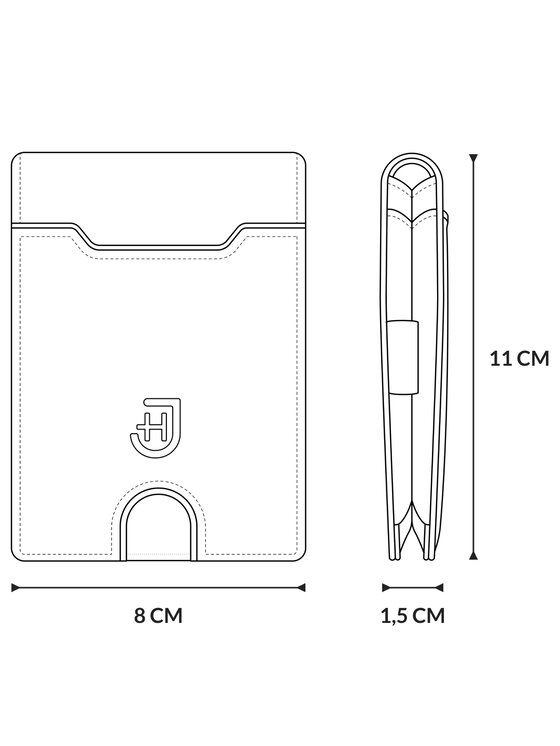 James Hawk James Hawk Mały Portfel Męski Męski skórzany portfel slim z RFID Brązowy