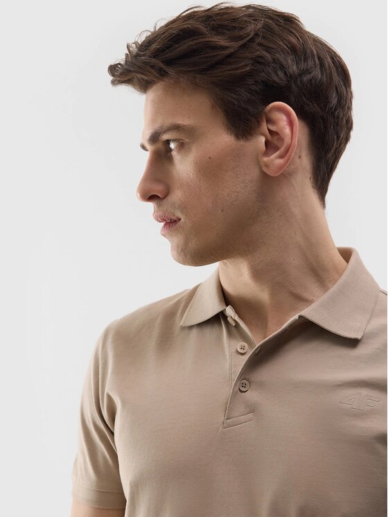 4F 4F Polo 4FWSS24TPTSM129-83S Marrone Regular Fit