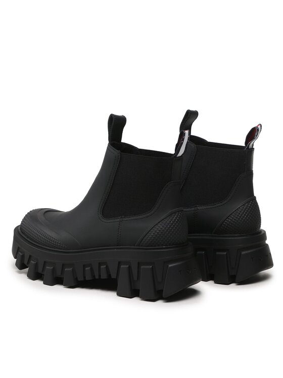 Tommy Jeans Tommy Jeans Боти тип челси Tjw Rubber Rain Boot EN0EN02234 Черен