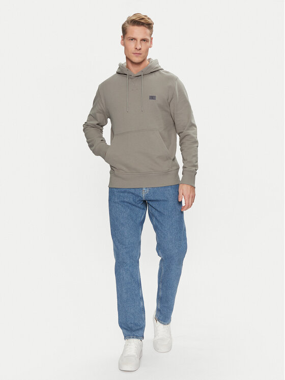 Calvin Klein Jeans Calvin Klein Jeans Μπλούζα Woven Label Hoodie J30J327113 Πράσινο Regular Fit