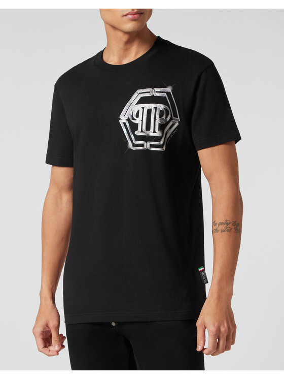 PHILIPP PLEIN PHILIPP PLEIN Tričko 1459 Čierna Regular Fit