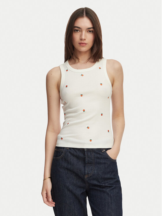 Vero Moda Top Naja 10341964 Alb Slim Fit