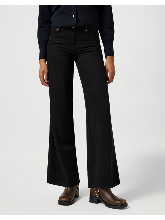 Wrangler Wrangler Jeansy WORLD WIDE Czarny Loose Fit