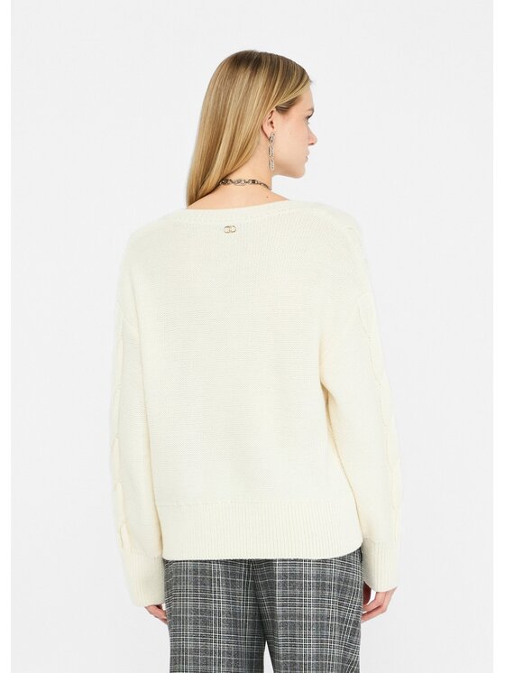 Liu Jo Liu Jo Maglione CF5406MA75QX0256 Bianco Regular Fit