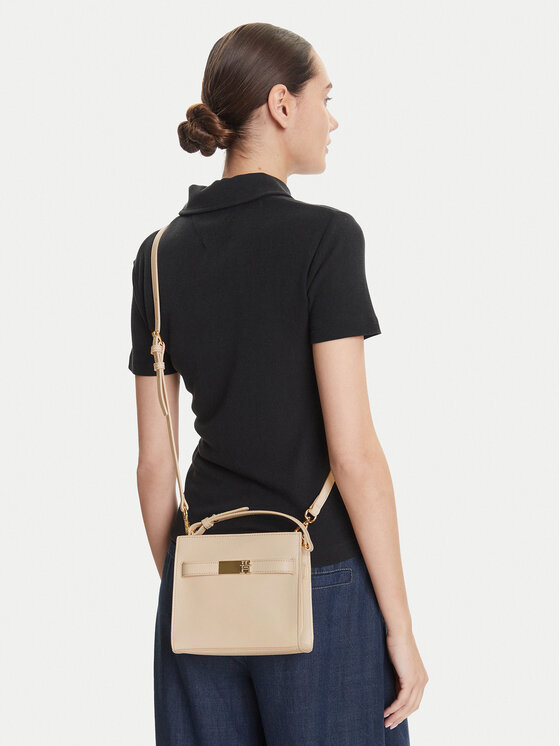 Tommy Hilfiger Tommy Hilfiger Ročna torba Heritage Mini Satchel AW0AW17405 Écru