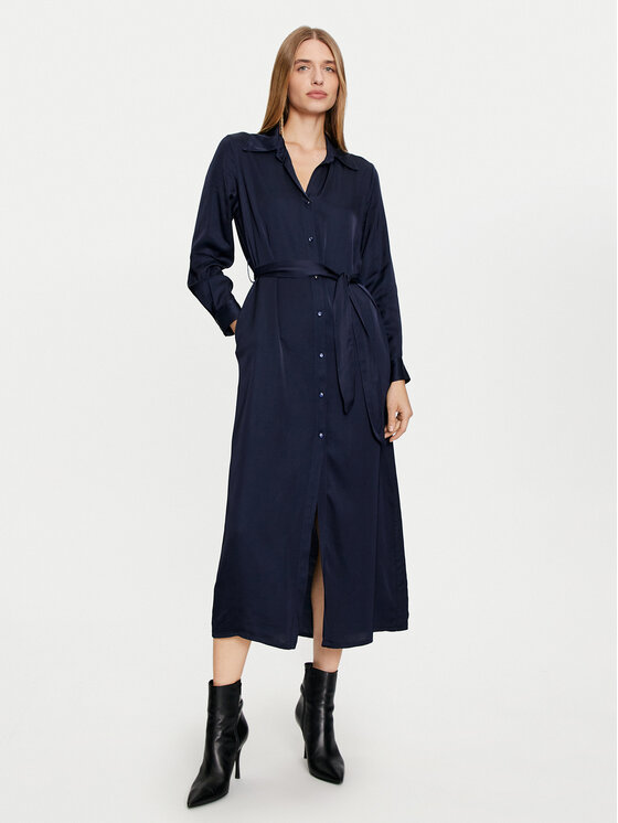 Haveone Haveone Hemdkleid AWG-M017 Dunkelblau Regular Fit