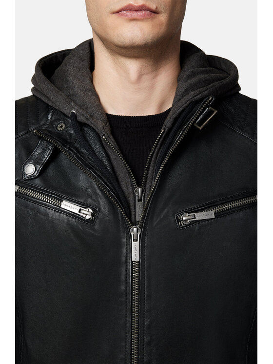 Lancerto Lancerto Kurtka skórzana Prasco KU068223000001 Czarny Regular Fit