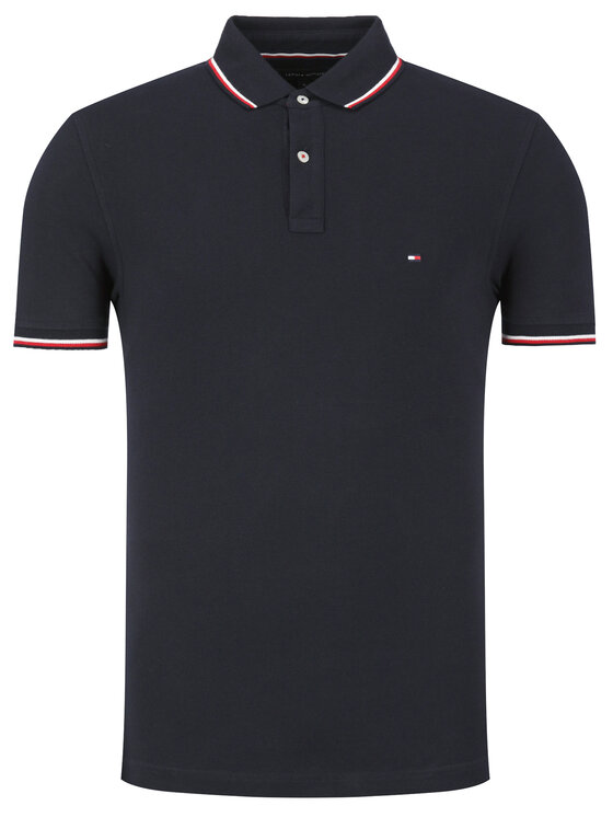 Tommy Hilfiger Tommy Hilfiger Tricou polo Tipped MW0MW13080 Bleumarin Slim Fit