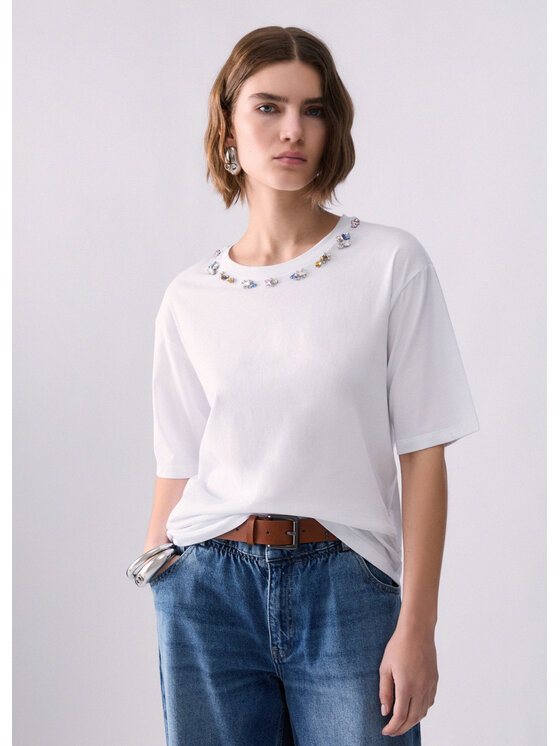 Liu Jo Liu Jo T-shirt WF6398JS904L9348 Bianco Regular Fit