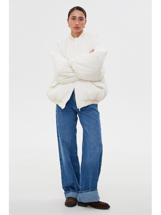 Estro Estro Bomber ER00115728 Bianco Oversize