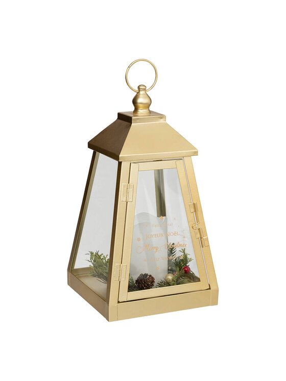MIAhome MIAhome Lampion metalowy LED EHRAM złoty Złoty