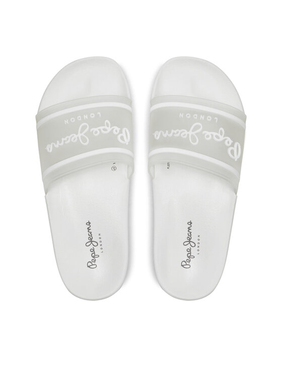 Pepe Jeans Pepe Jeans Pantoletten Slider Translucent W PLS70147 Weiß