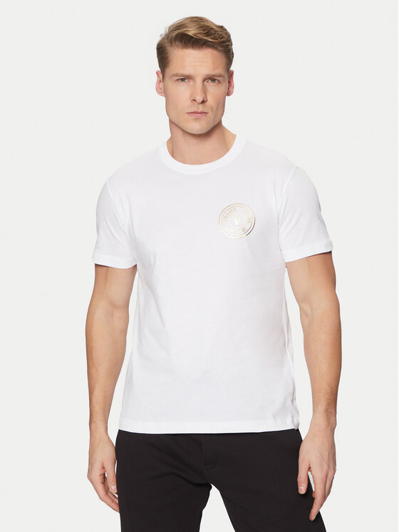 Versace Jeans Couture Versace Jeans Couture Футболка 78GAHT00 Білий Regular Fit