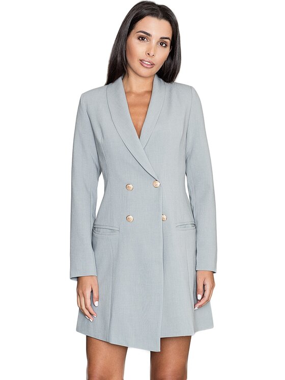 FIGL FIGL Sukienka M447 Szary Regular Fit