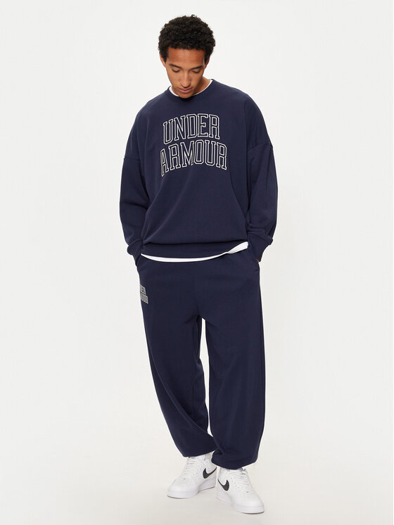 Under Armour Under Armour Pulóver UA Icon 1386548 Sötétkék Loose Fit