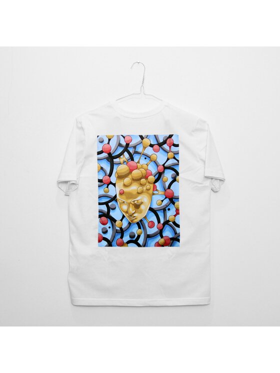 MyStars MyStars T-Shirt Koszulka Z Krótkim Rękawem Męska Biała Morphism Transformation XL Biały Regular Fit